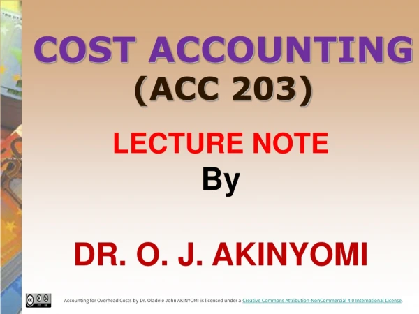COST ACCOUNTING  (ACC 203)