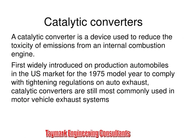 Catalytic converters