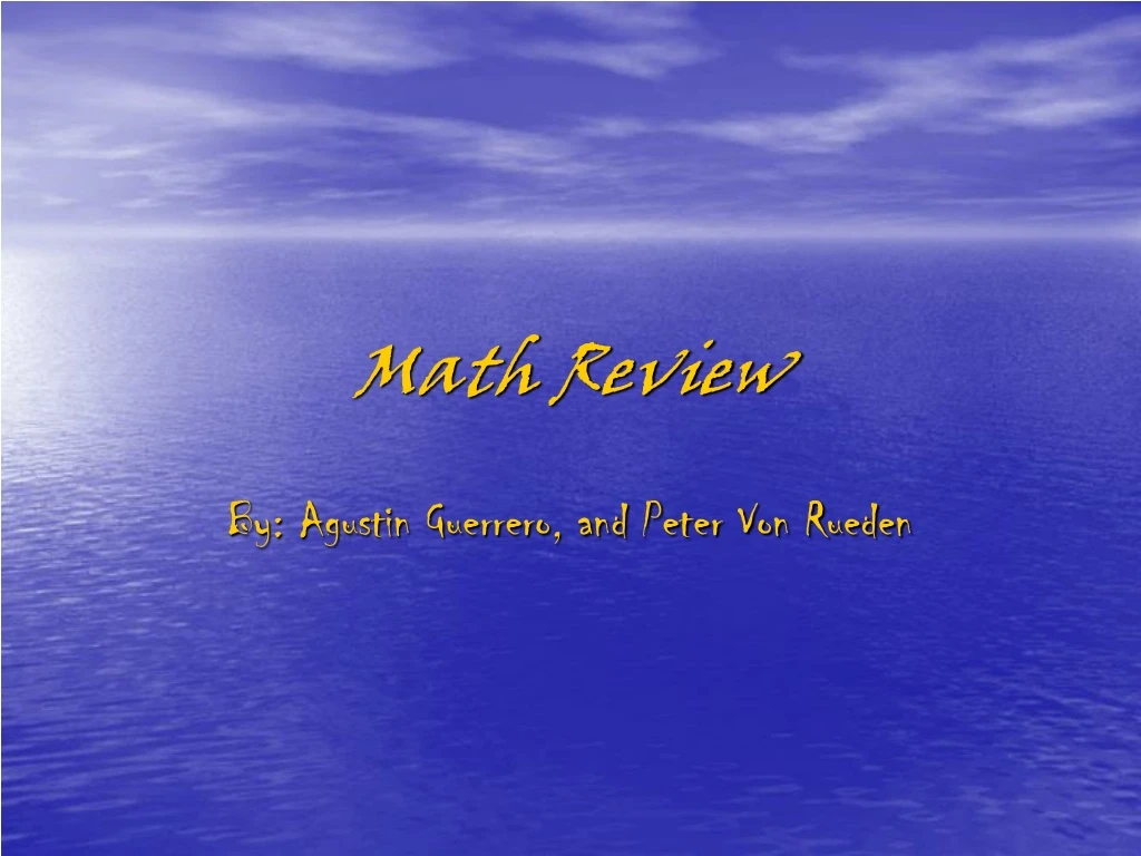 math review