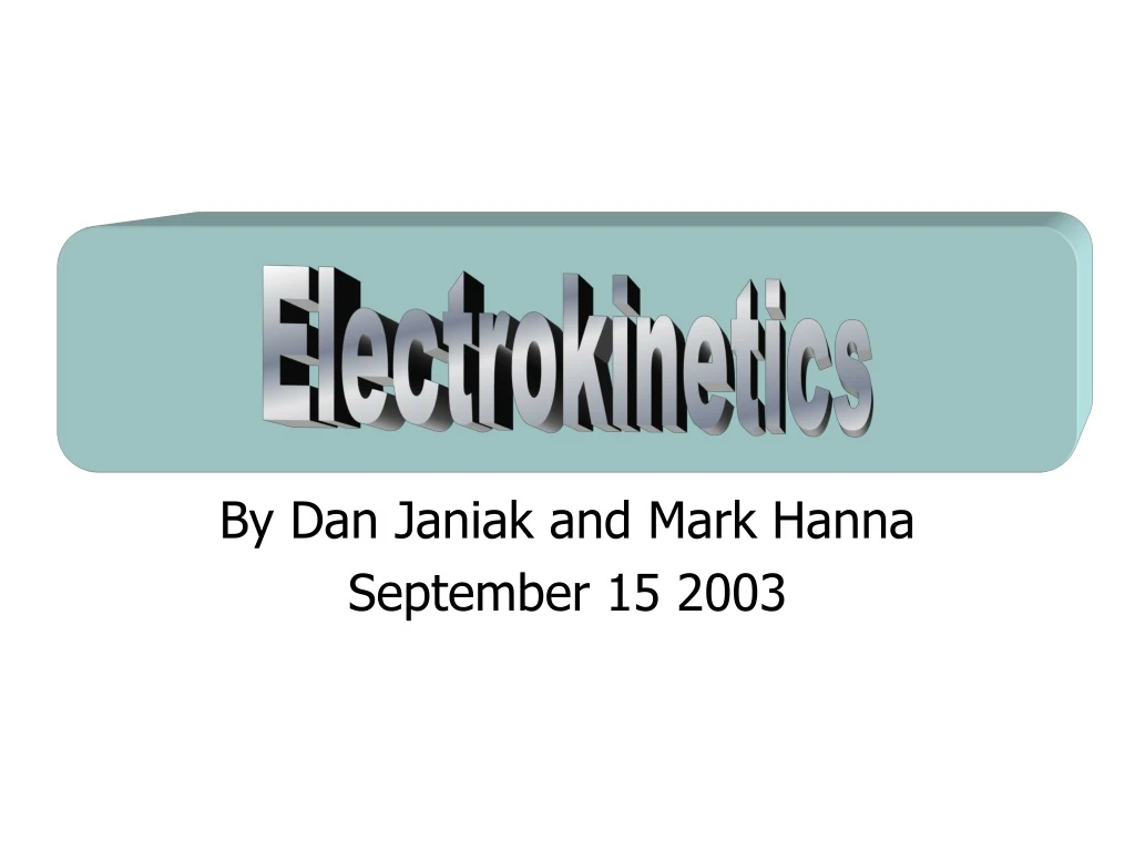 by dan janiak and mark hanna september 15 2003