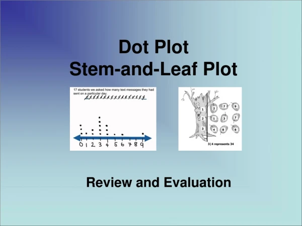 Dot Plot Stem-and-Leaf Plot