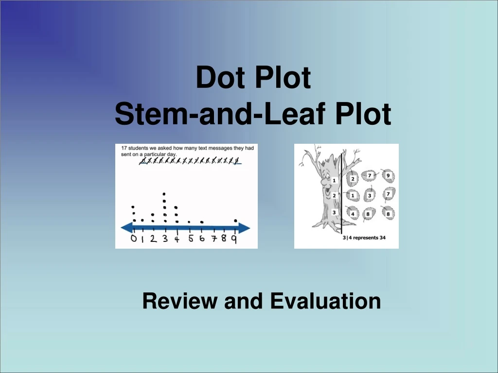 dot plot stem and leaf plot