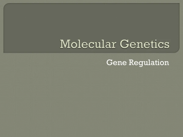 Molecular Genetics