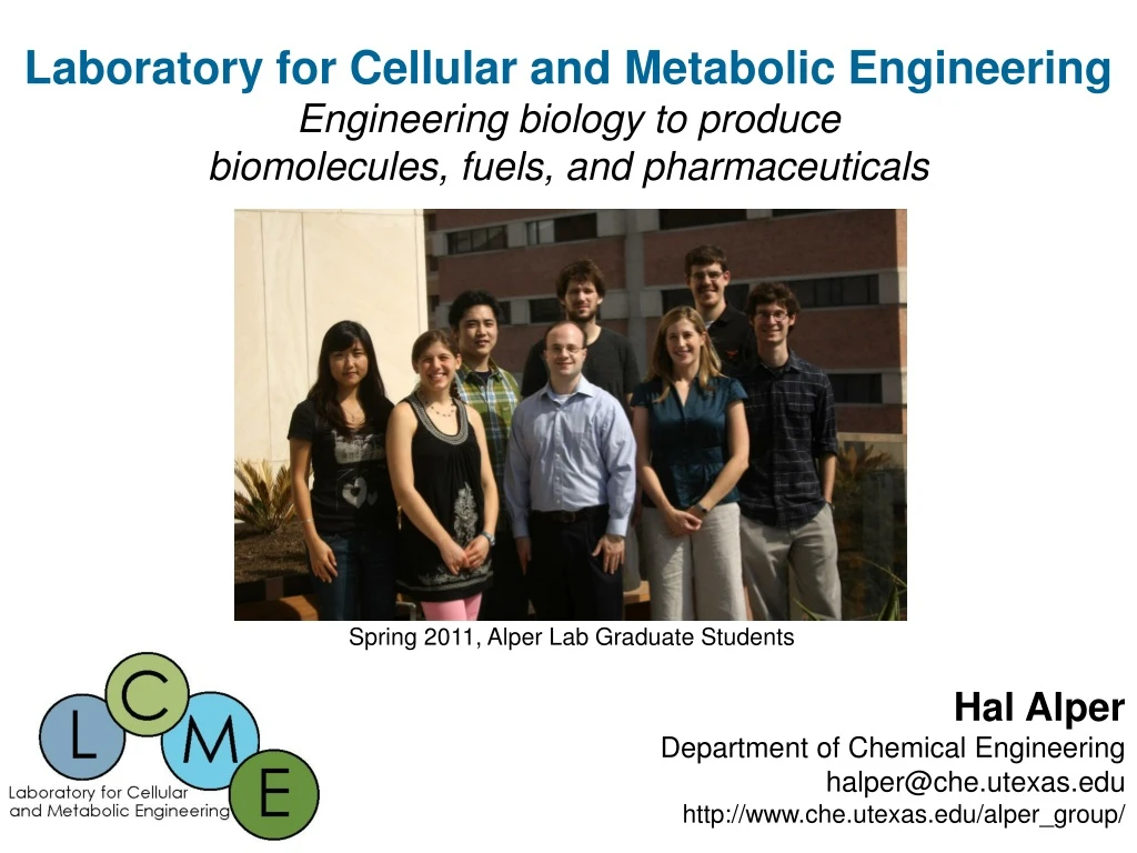 laboratory for cellular and metabolic engineering