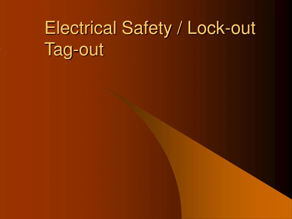 electrical safety lock out tag out