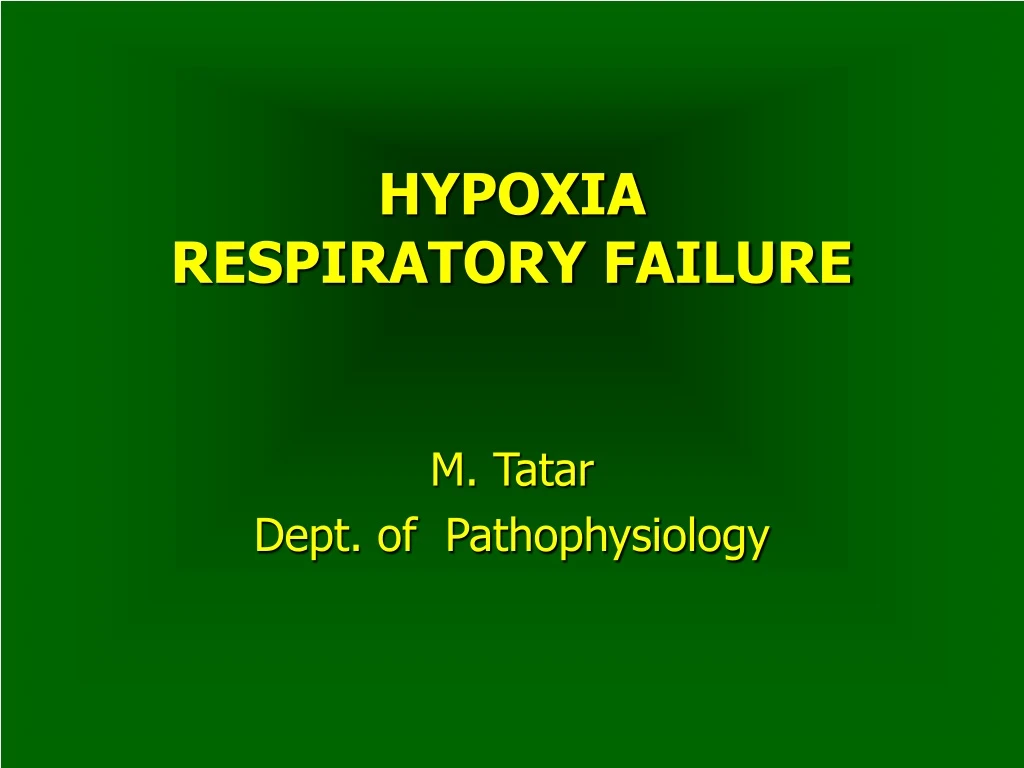 hypoxia respiratory failure