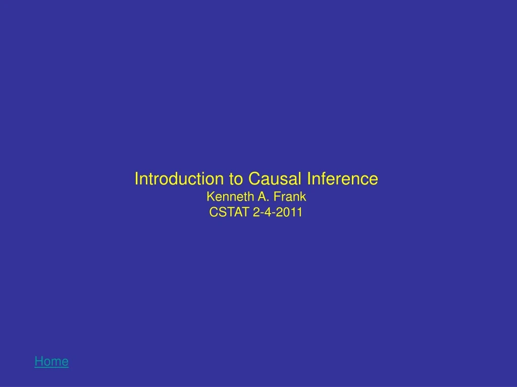 introduction to causal inference kenneth a frank