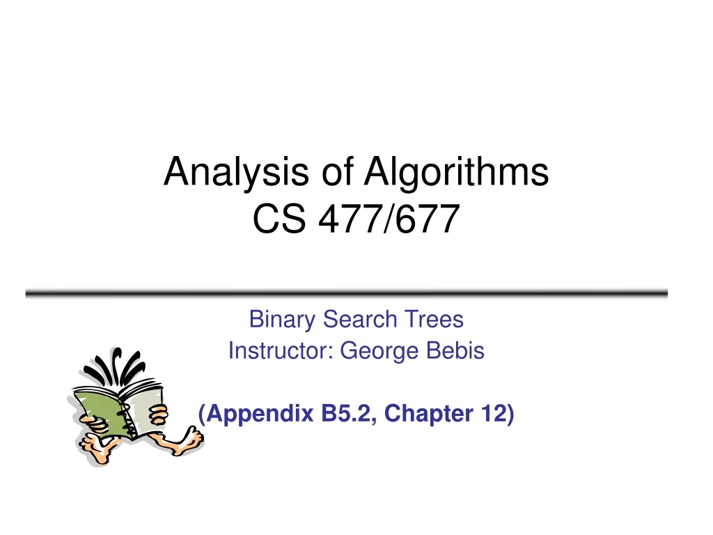 analysis of algorithms cs 477 677