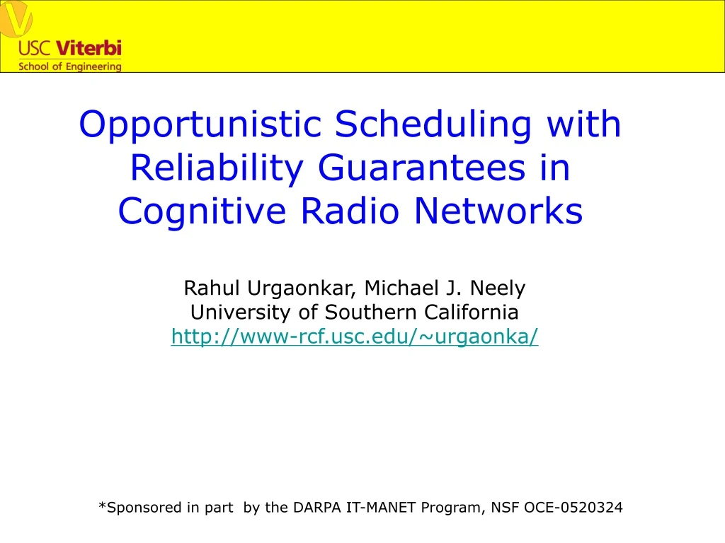 opportunistic scheduling with reliability guarantees in cognitive radio networks