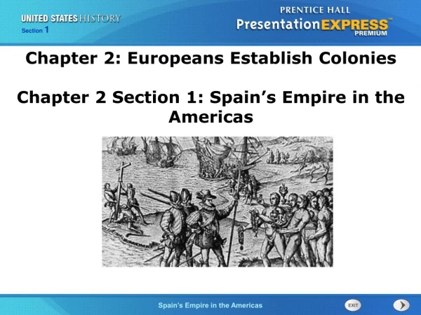 Chapter 2: Europeans Establish Colonies Chapter 2 Section 1: Spain’s Empire in the Americas