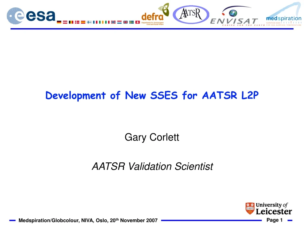 development of new sses for aatsr l2p