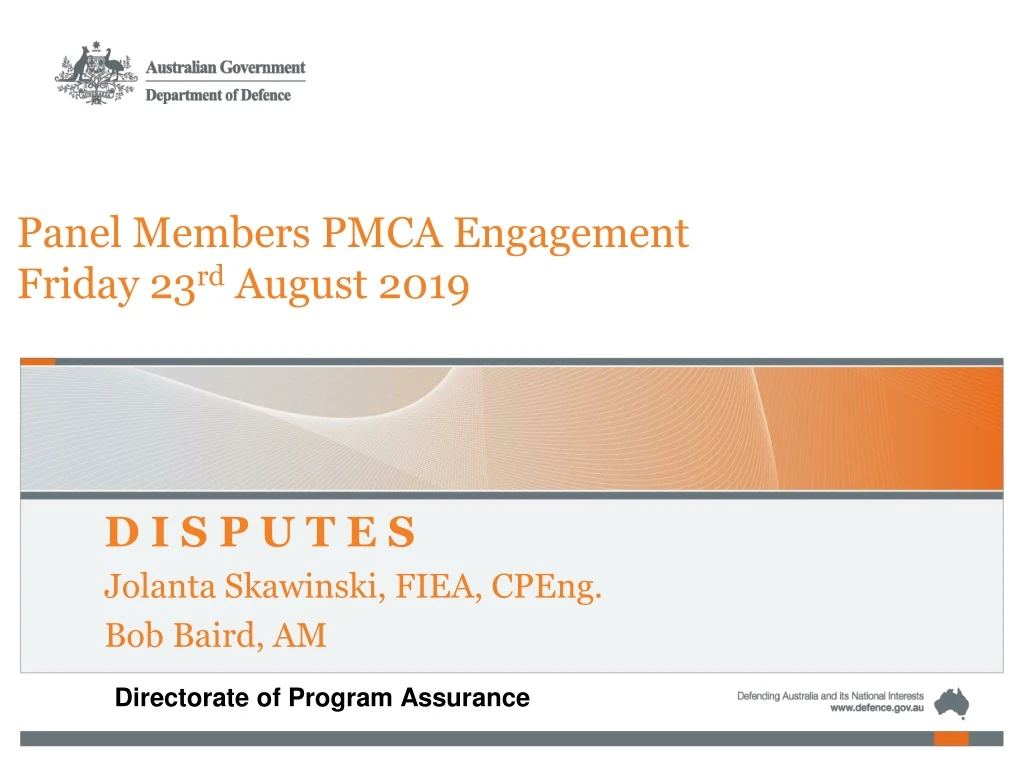 panel members pmca engagement friday 23 rd august 2019