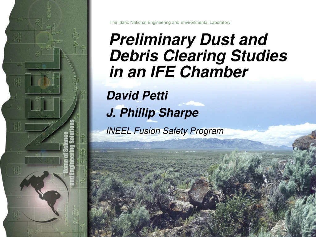 preliminary dust and debris clearing studies in an ife chamber