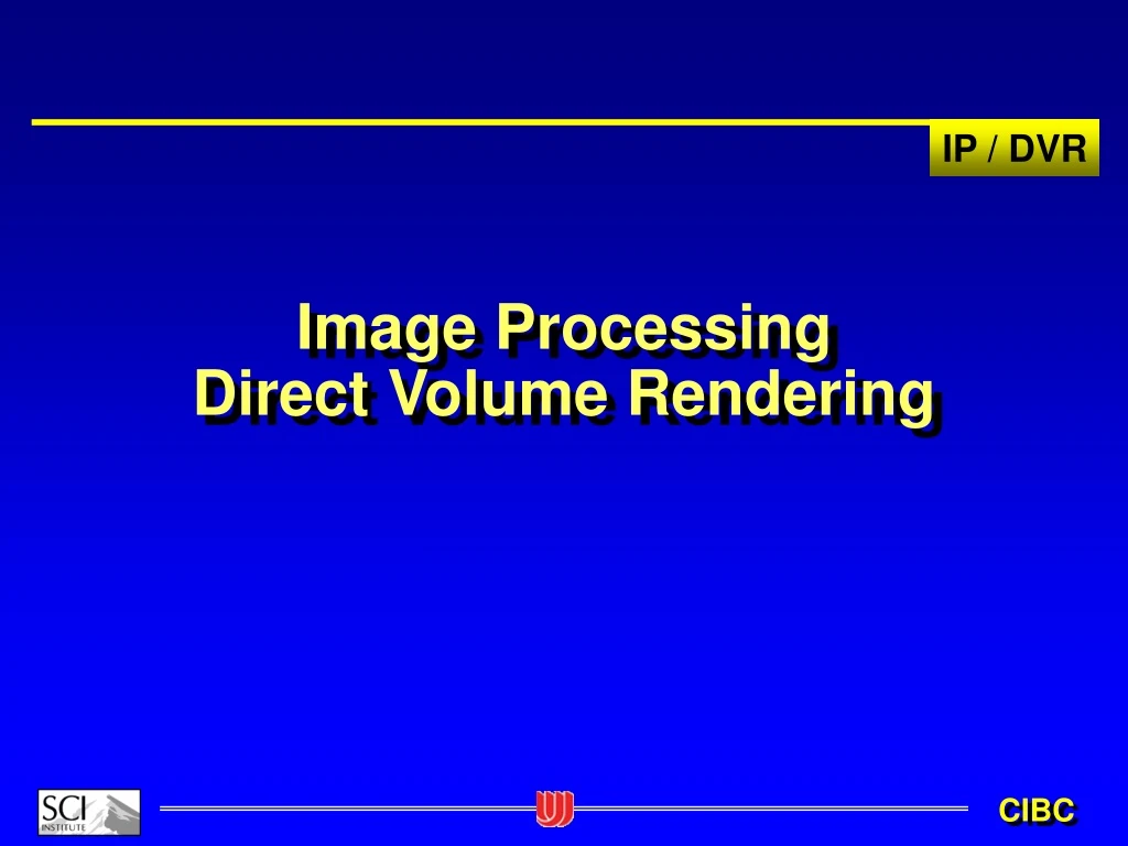 image processing direct volume rendering
