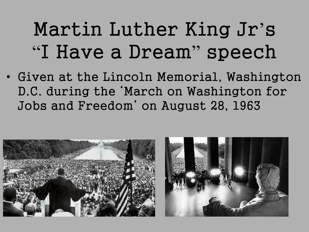 martin luther king jr s i have a dream speech