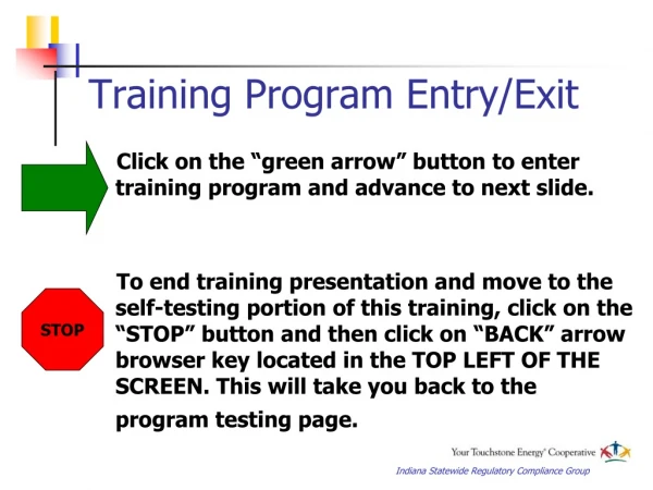 Training Program Entry/Exit