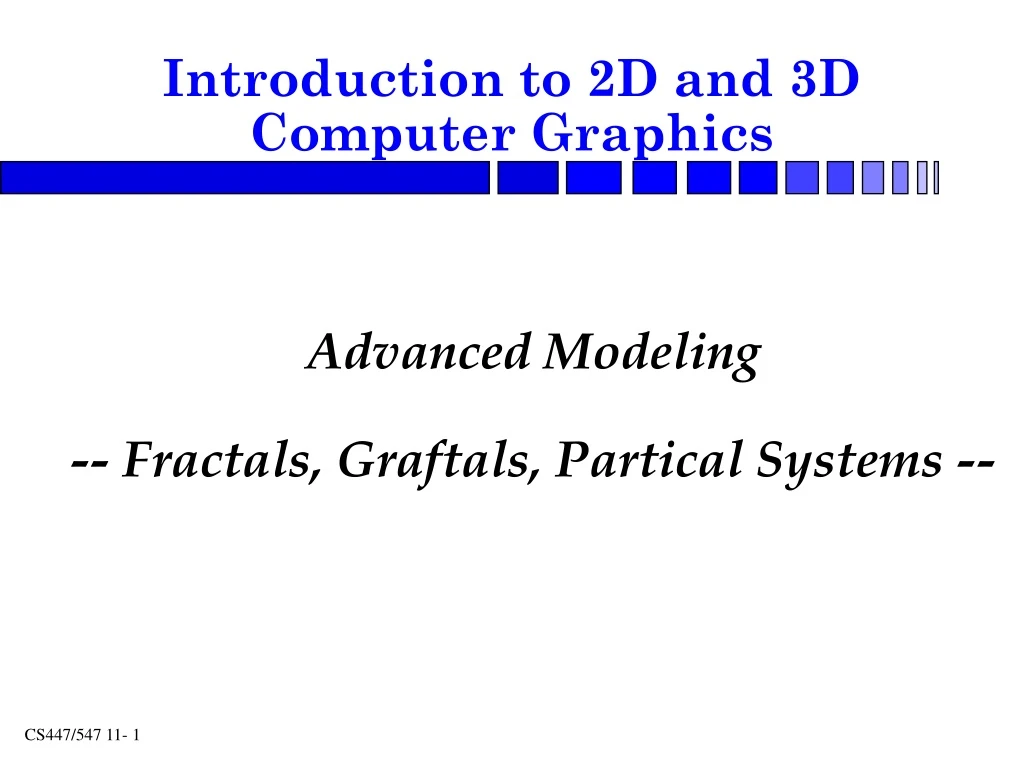 introduction to 2d and 3d computer graphics