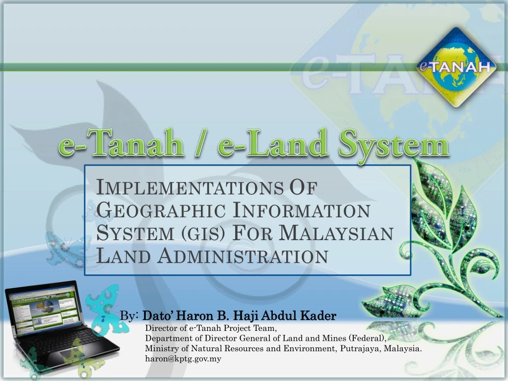 e tanah e land system