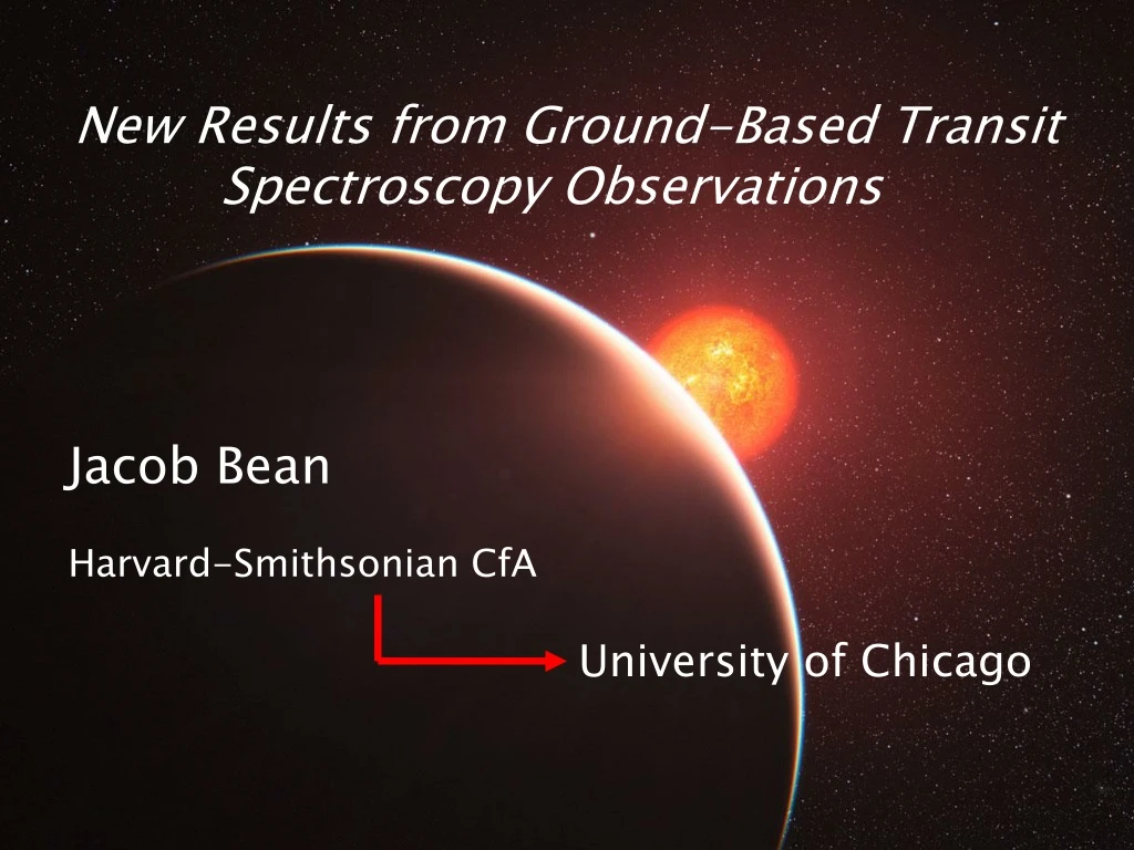 new results from ground based transit