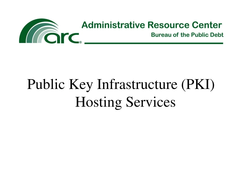 public key infrastructure pki hosting services