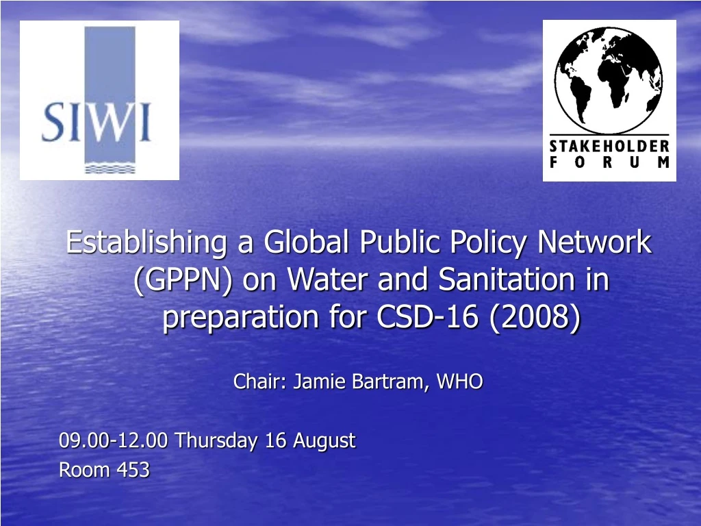 establishing a global public policy network gppn