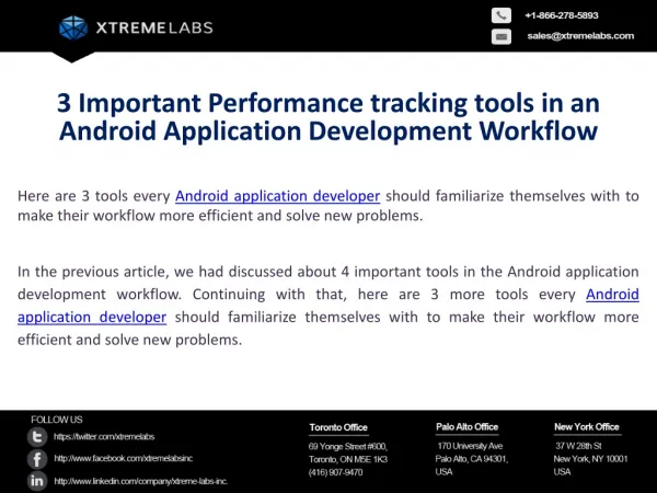 3 Important Performance Tracking Tools In An Android Applica