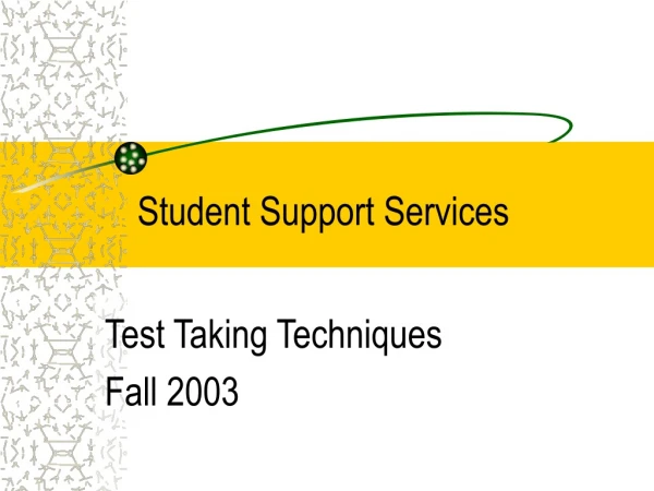 Student Support Services