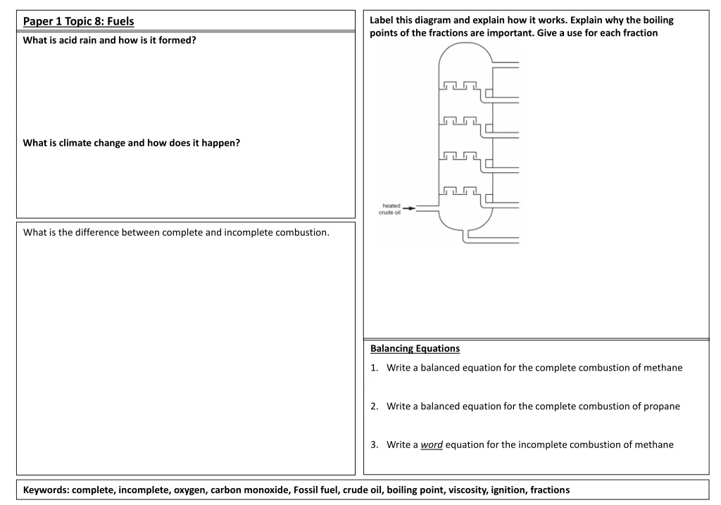 paper 1 topic 8 fuels