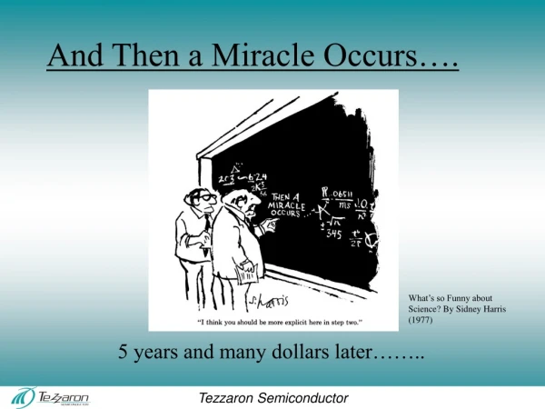 And Then a Miracle Occurs….