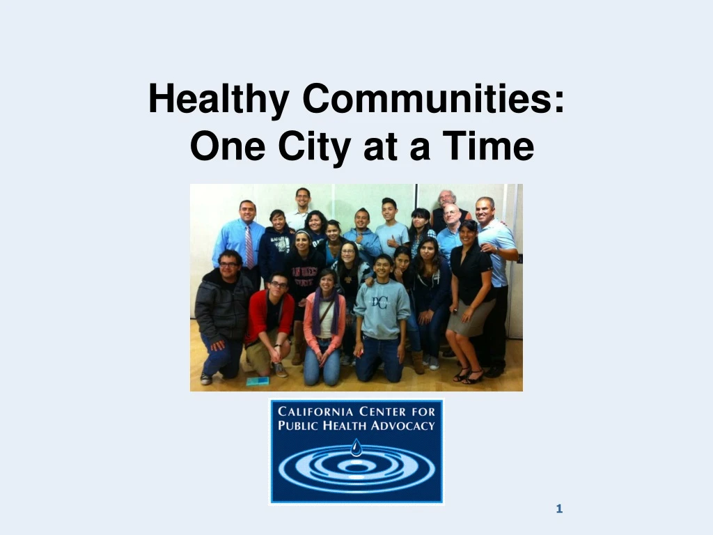 healthy communities one city at a time