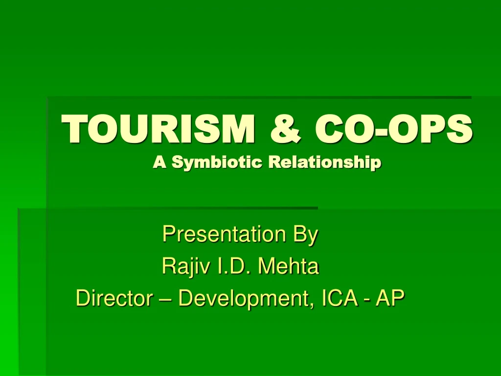 tourism co ops a symbiotic relationship