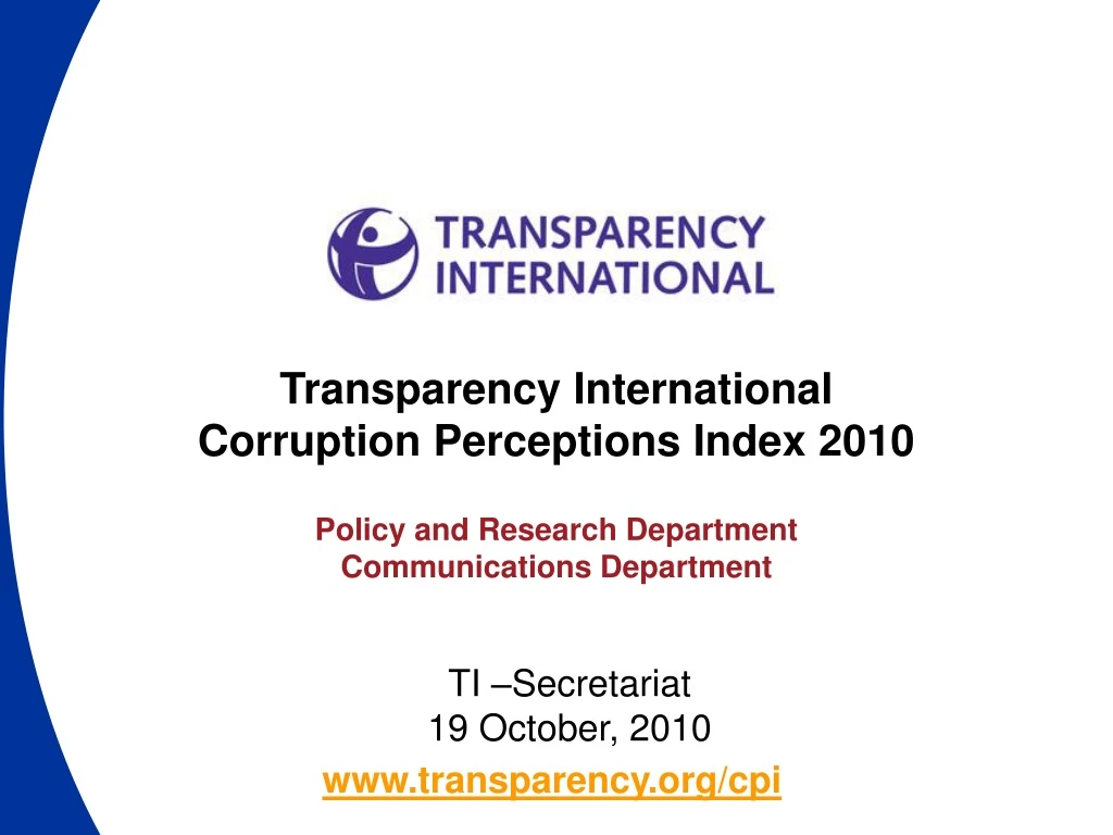 transparency international corruption perceptions