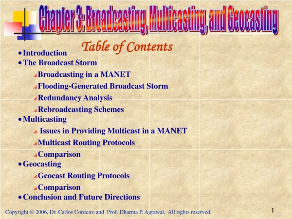 Chapter 3: Broadcasting, Multicasting, and Geocasting