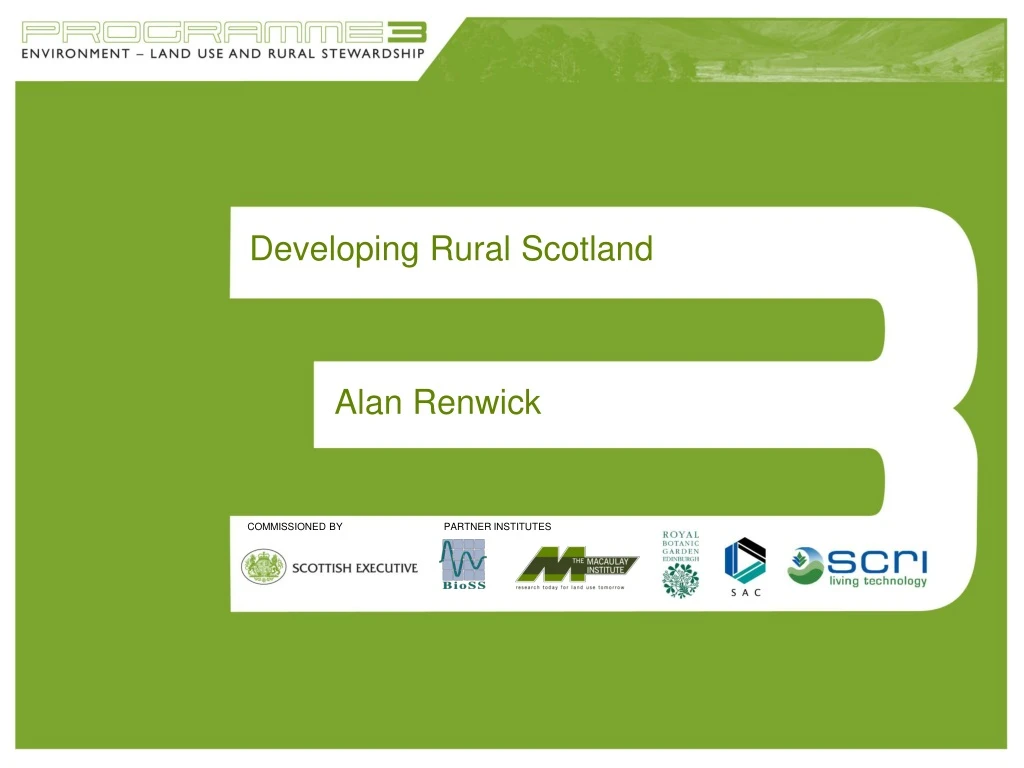 developing rural scotland