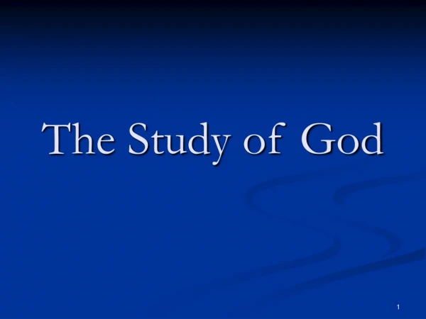 The Study of God