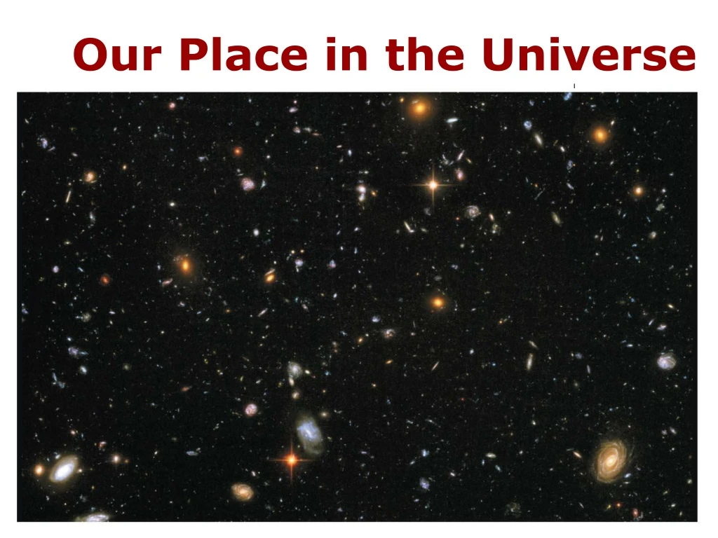 our place in the universe