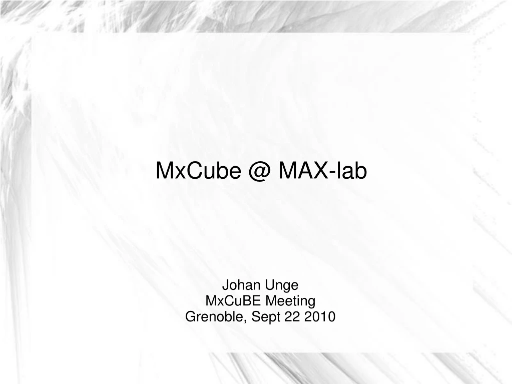 mxcube @ max lab