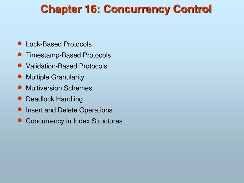 chapter 16 concurrency control