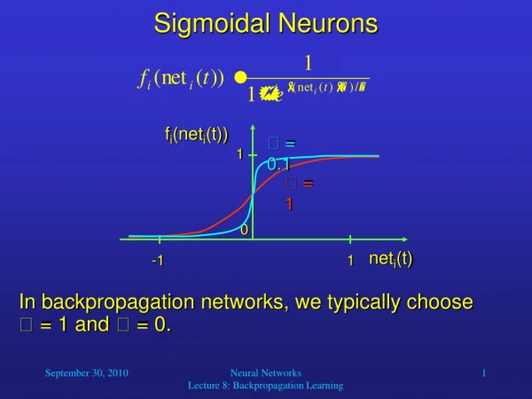 Sigmoidal Neurons