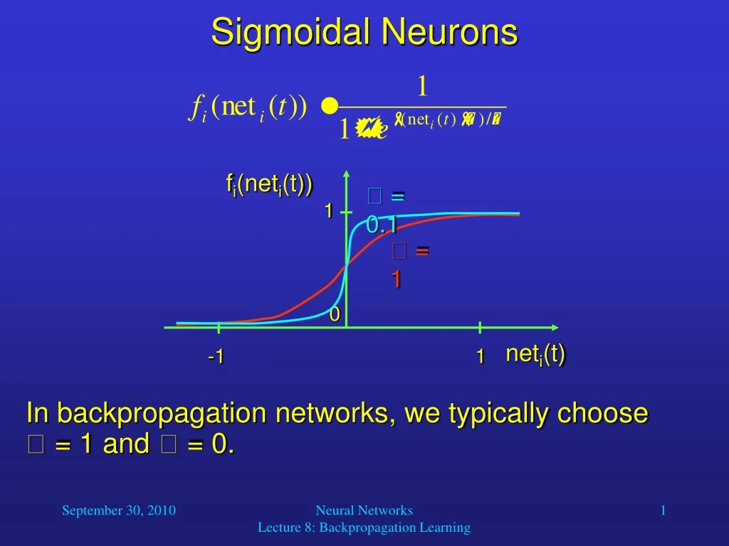 sigmoidal neurons