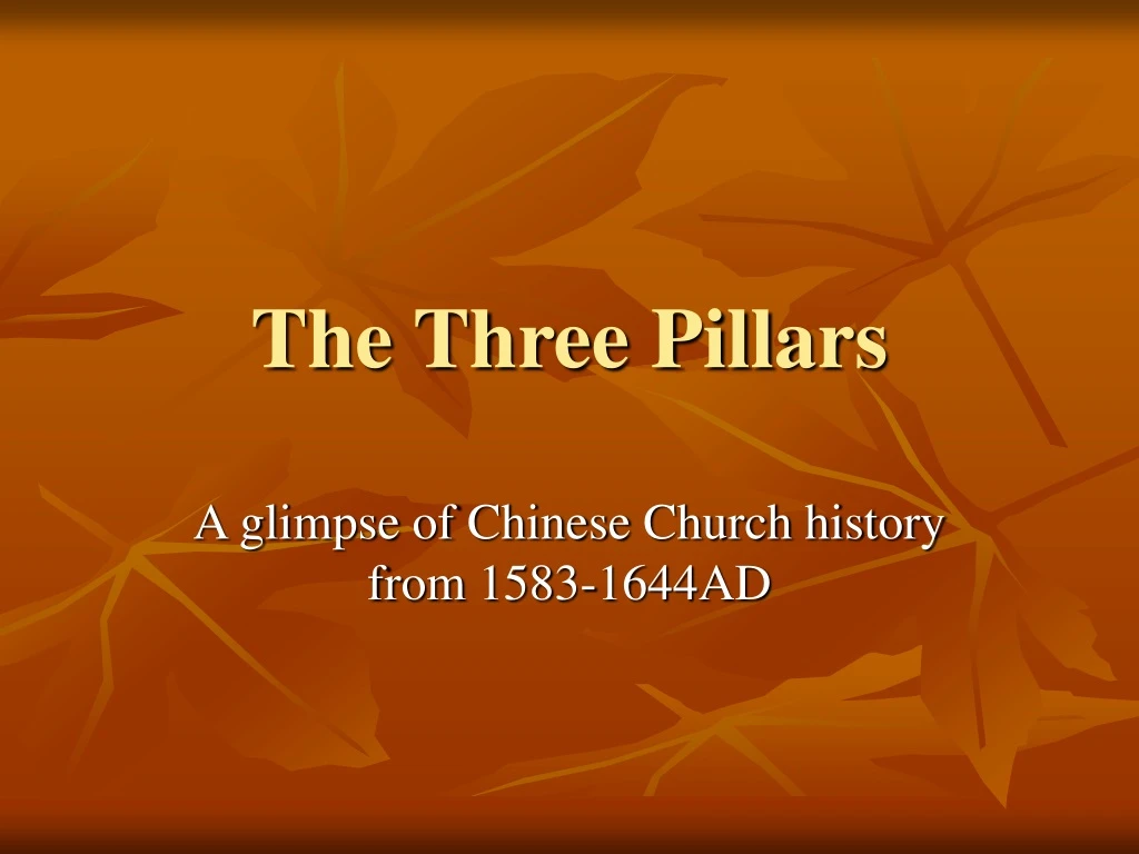 the three pillars