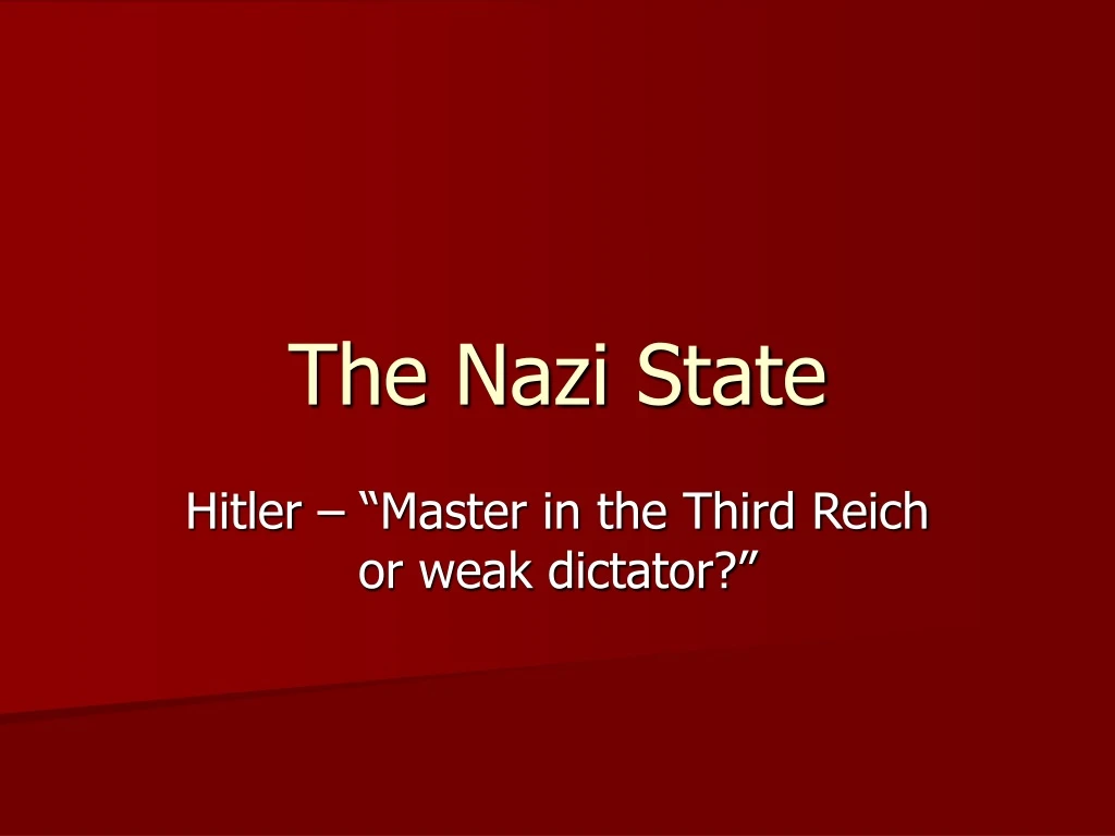 the nazi state
