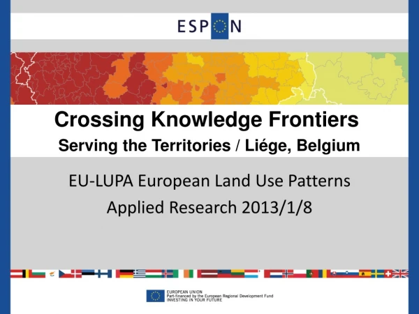 Crossing Knowledge Frontiers  Serving the Territories / Liége, Belgium