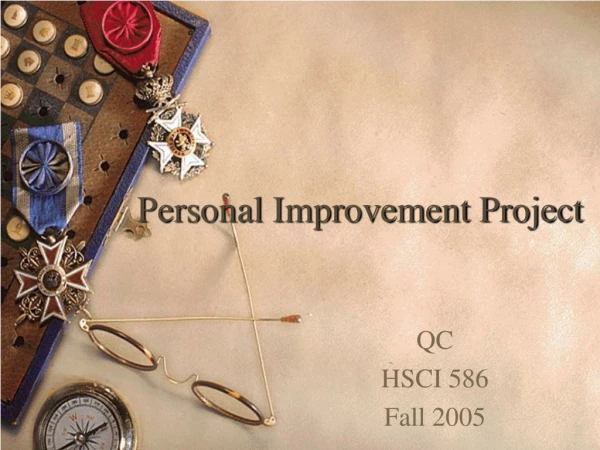 Personal Improvement Project