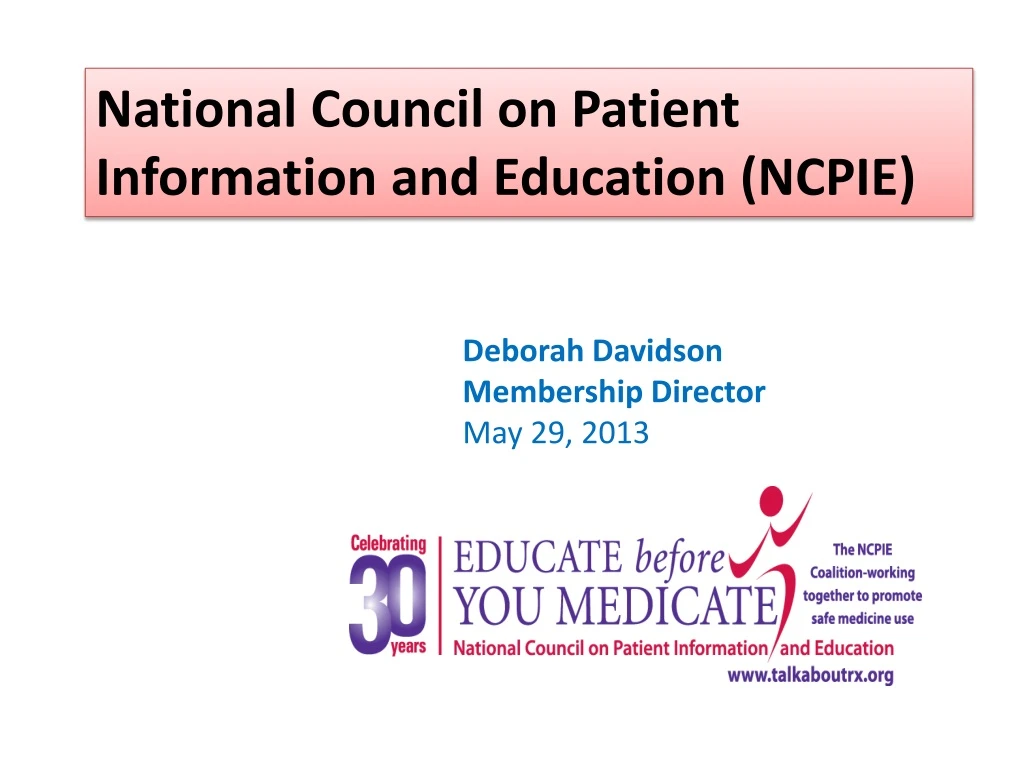 national council on patient information