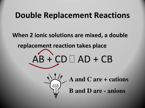 Double Replacement Reactions