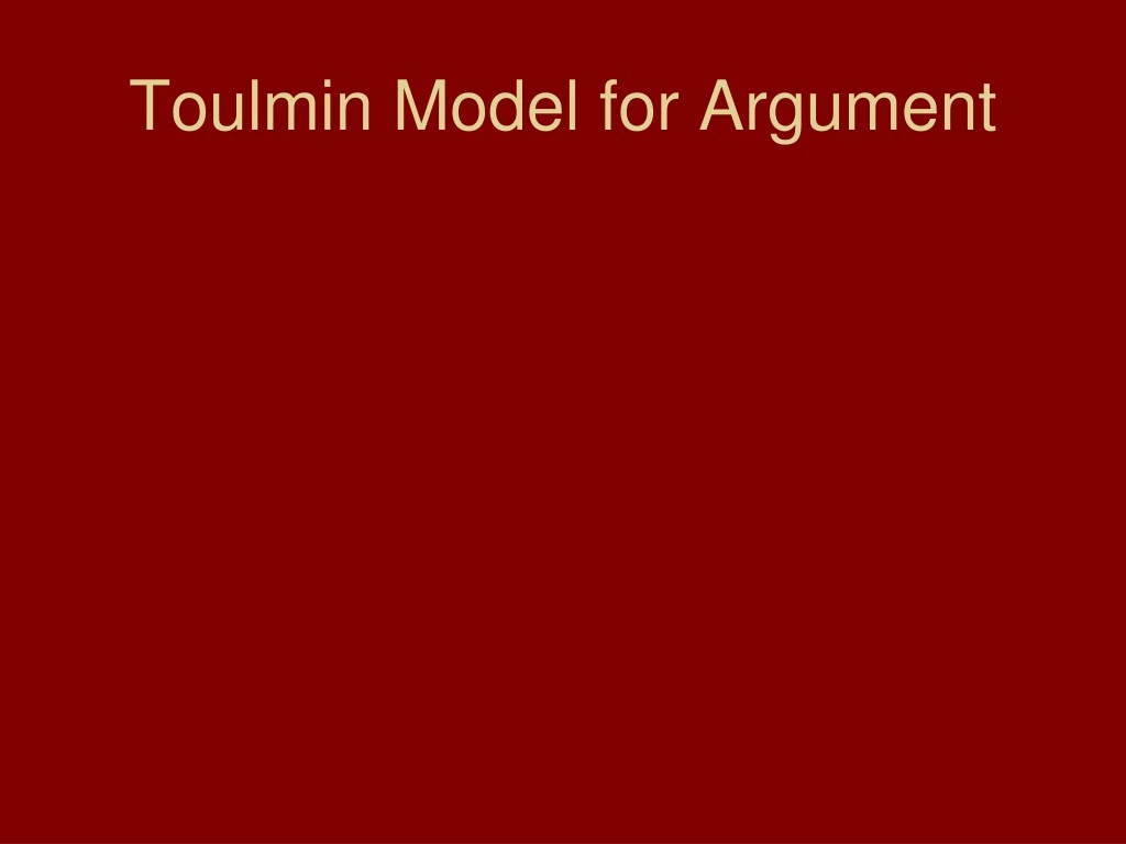 toulmin model for argument