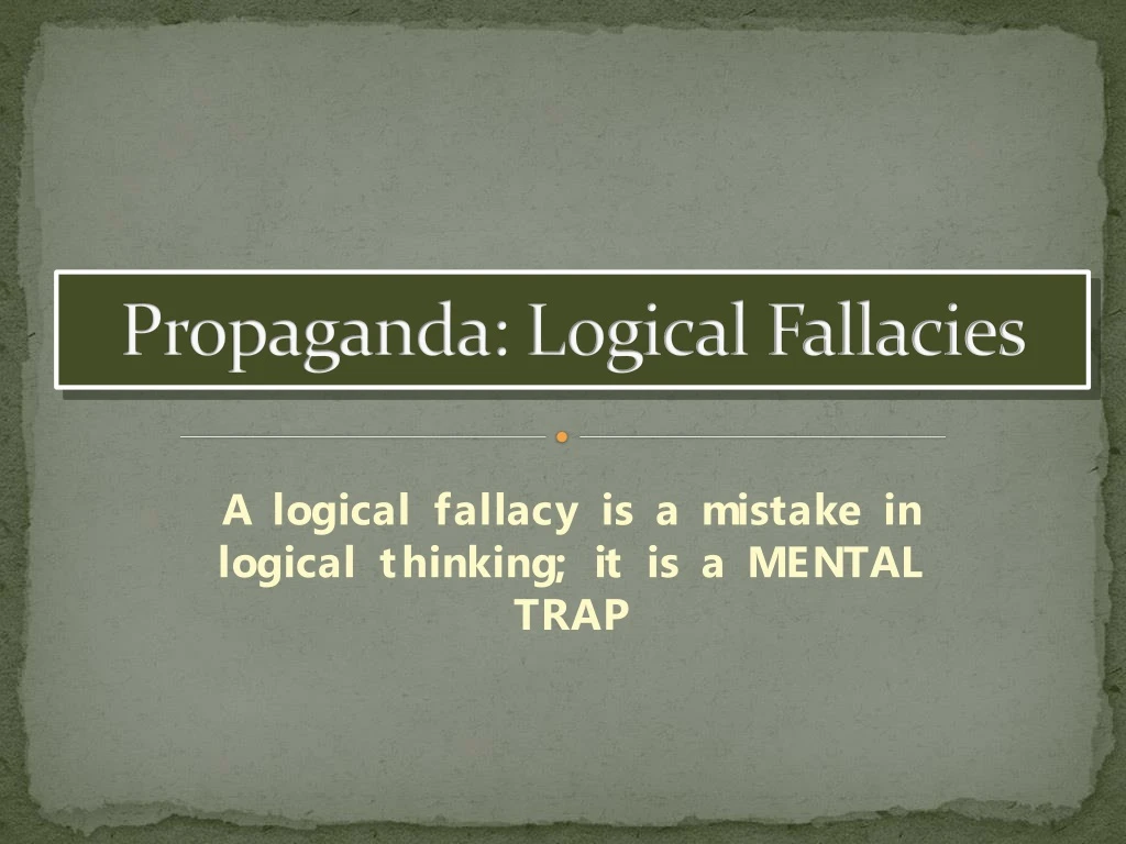 propaganda logical fallacies