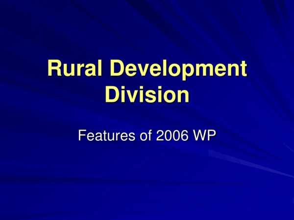 Rural Development Division