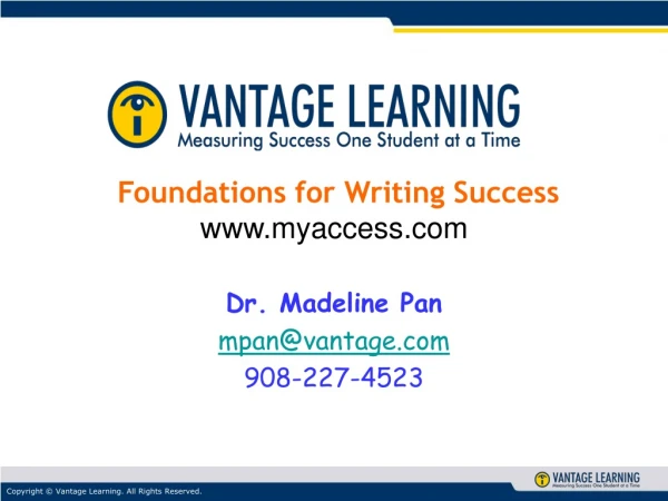 Foundations for Writing Success myaccess